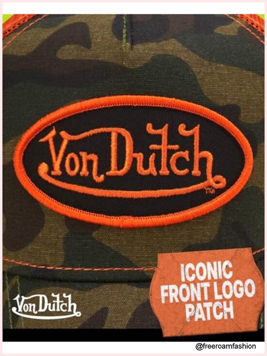 Von Dutch Monogram Trucker Cap - Retro Snapback Hat for Men and Women - main image 4